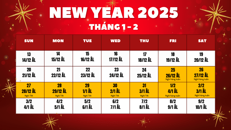 Còn bao nhiêu ngày nữa đến tết 2025 - Tết Nguyên đán 2025 là năm con gì, mùng 1 là ngày nào?