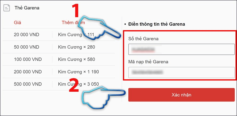 Nạp thẻ Garena - Bước 1: Kiểm tra tài khoản Garena hoặc tài khoản liên kết