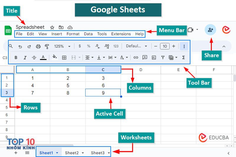 Google Sheet - Tính năng cơ bản cần biết trong Google Sheet