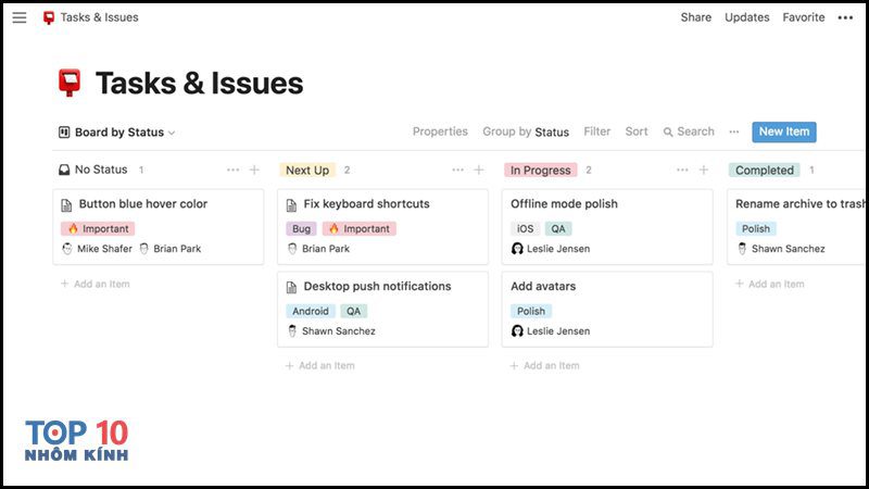 Notion - Quản lý công việc bằng checklist, board và lịch